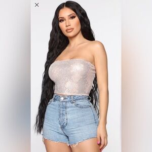 🆕Fashion Nova - Always With You Sequin Tube Top